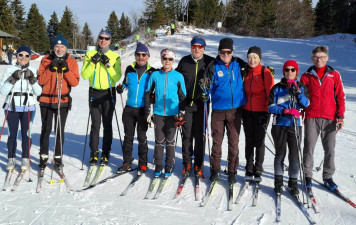 Cyclos-skieurs au Revard